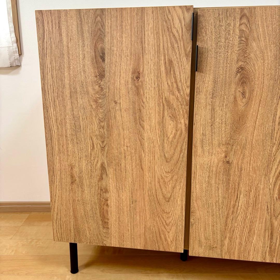 【LOWYA】ロウヤ [幅120] ラタン調キャビネット リビングボード