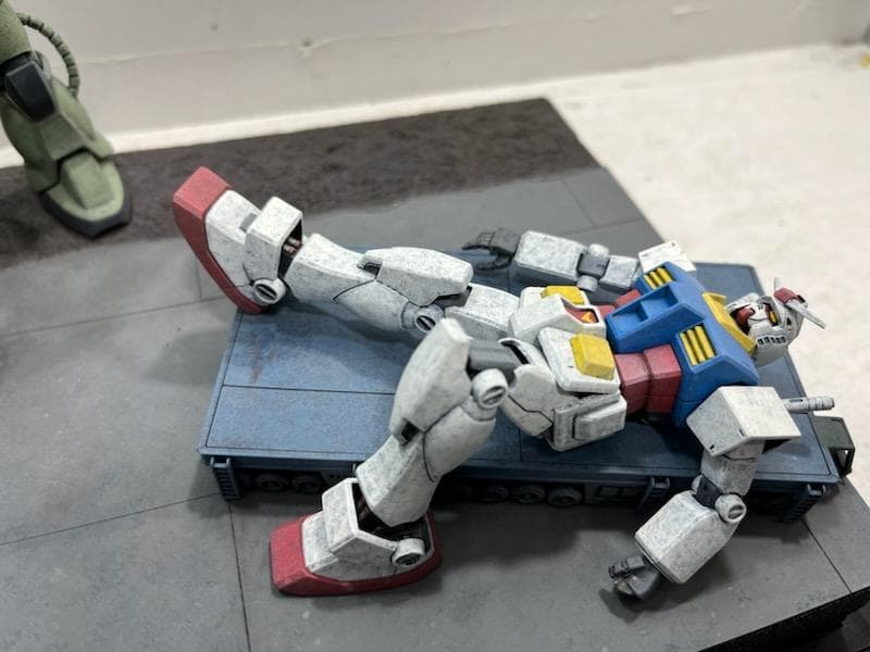 機動戦士ガンダム 名シーン再現 ガンプラ ジオラマ完成品 ガンダム 大地に立つ