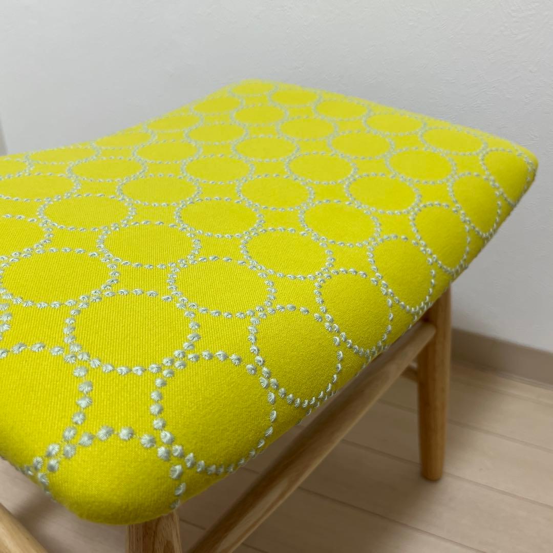 ミナペルホネン dop タンバリン スクエア スツール 【イエロー】ハンドメイド