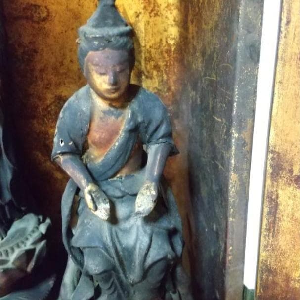 仏像　三尊像　厨子入り　阿弥陀三尊