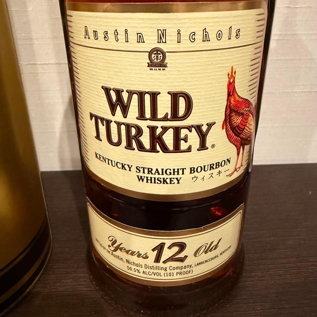 ワイルドターキー 12年 旧ラベル ゴールド 筒箱付 バーボン ウイスキー