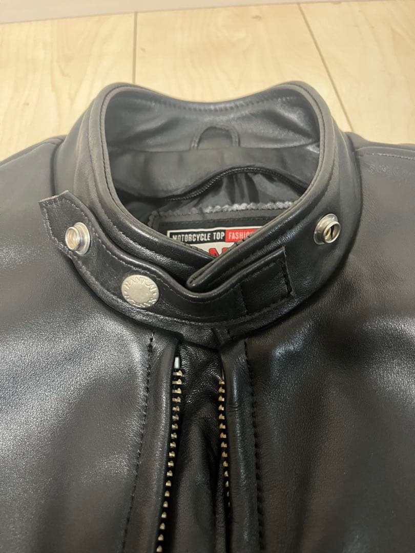 南海　黒 シングルライダースジャケット ＸＬ