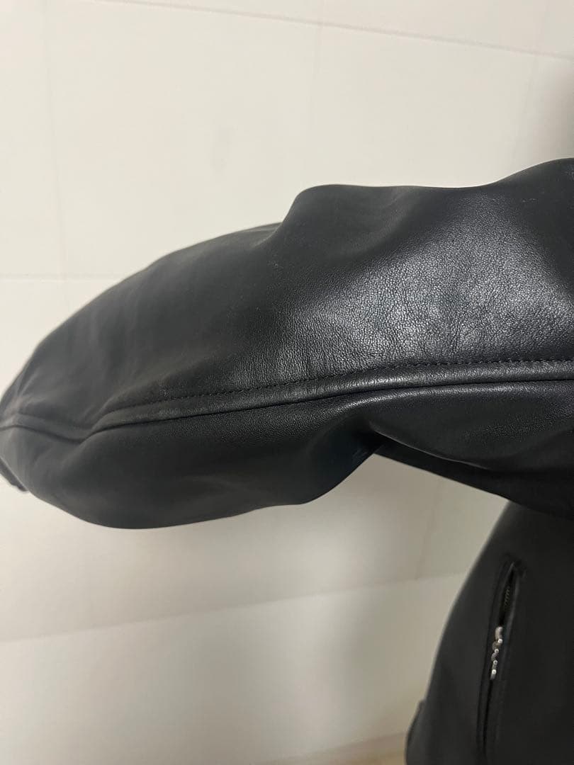 南海　黒 シングルライダースジャケット ＸＬ