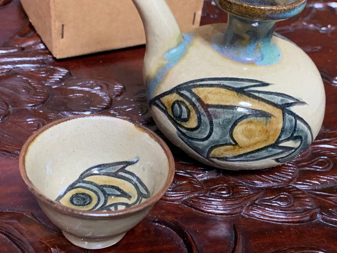 s*u様 須美子さんの器 カラカラ 宮城須美子 人間国宝 猪口 琉球 壺屋焼 や