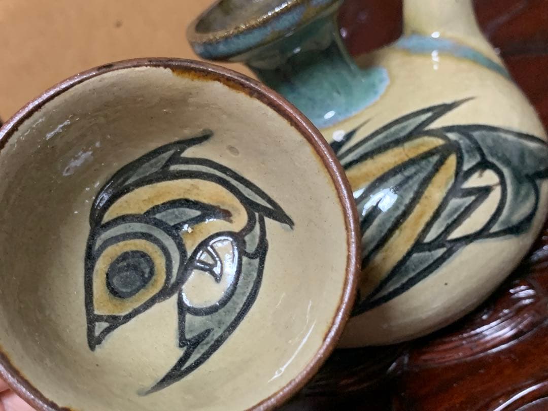 s*u様 須美子さんの器 カラカラ 宮城須美子 人間国宝 猪口 琉球 壺屋焼 や