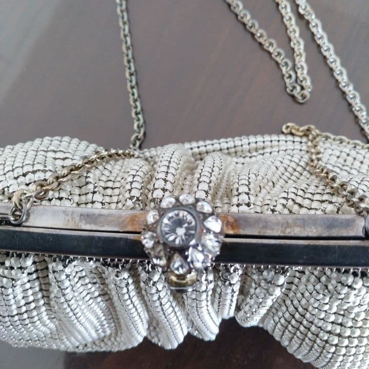 Whiting & Davis ビンテージメタリックメッシュバッグ未使用⭐︎希少