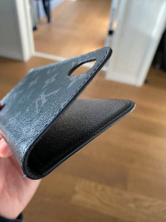 フォリオ モノグラムエクリプス iPhone XS スマホケース PVC 黒