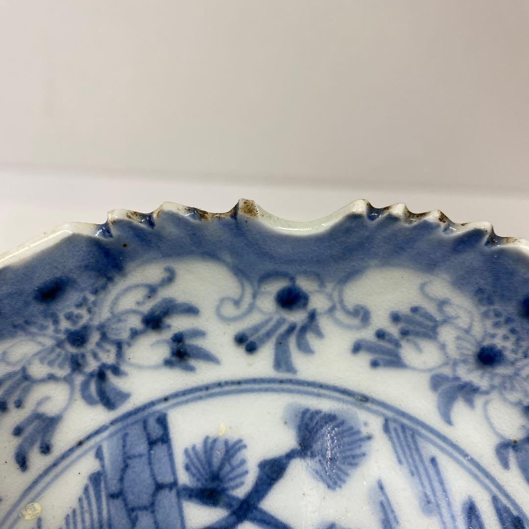 古伊万里　江戸中後期　染付皿6枚　タトヒサ　東さ7-0204①