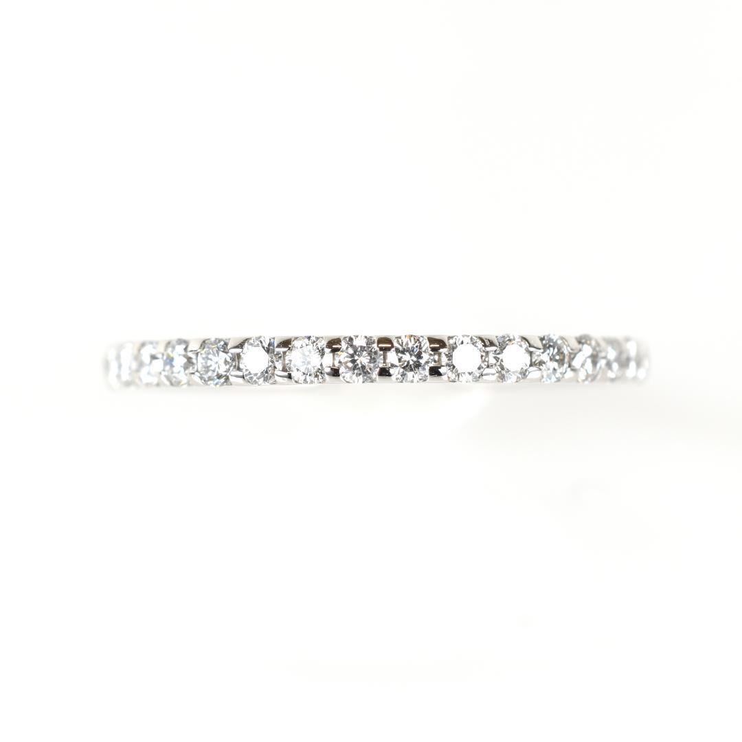 【新品仕上げ済】4℃ プラチナハーフエタニティ0.23カラットダイヤモンドリング