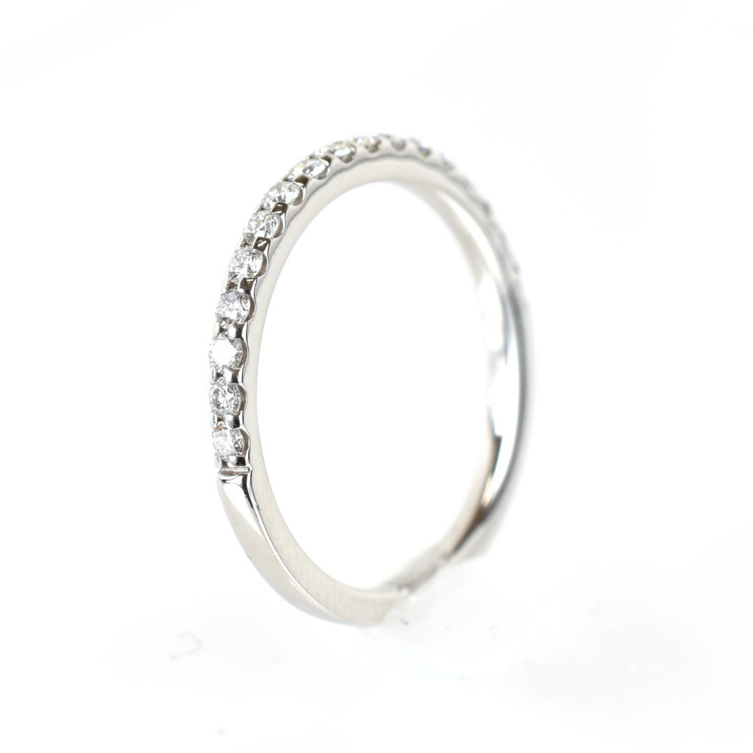 【新品仕上げ済】4℃ プラチナハーフエタニティ0.23カラットダイヤモンドリング