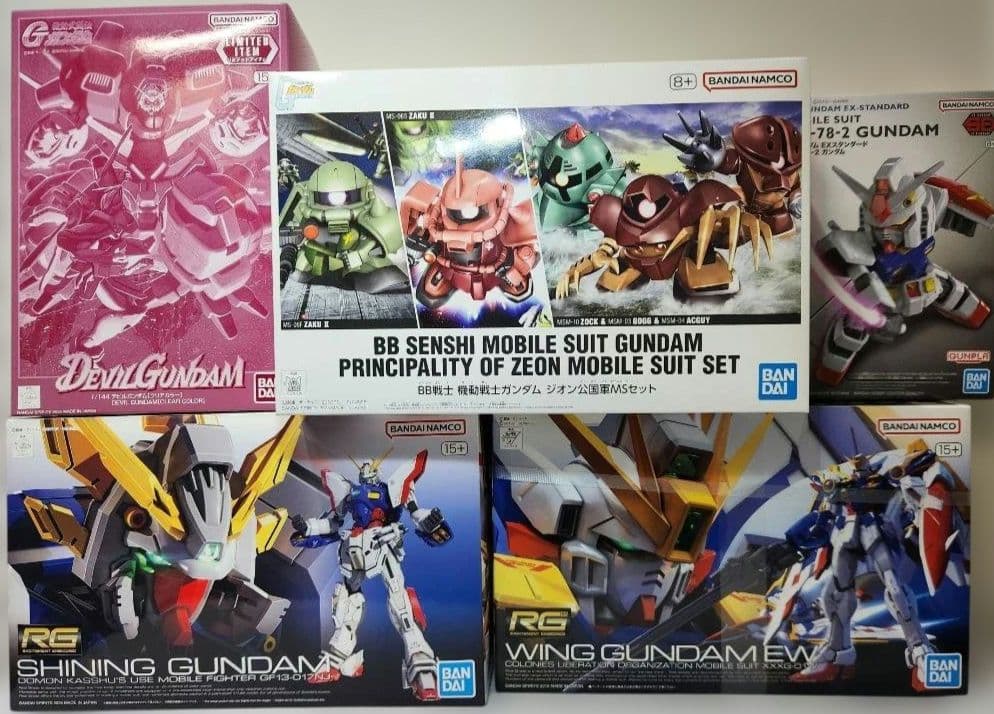 ガンプラ デビルガンダム & RG 2種　シャイニングガンダム　ウイングガンダム
