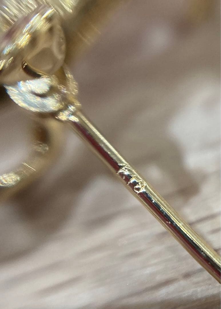 【新品未使用】K18 天然ダイヤモンド　ヤモリ　ピンブローチ　ペンダントトップ