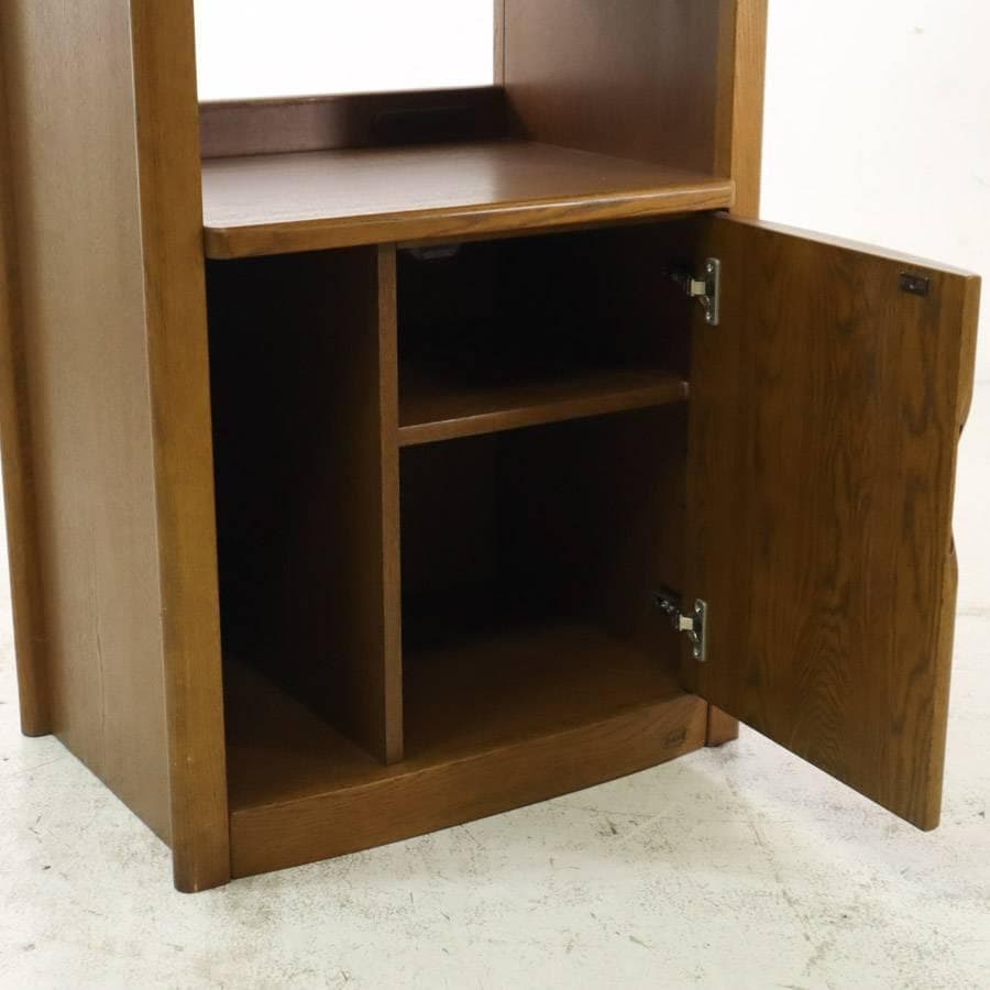 浜本工芸 No.1100 ファックス台A 電話台 コンセント付き ナラ無垢材