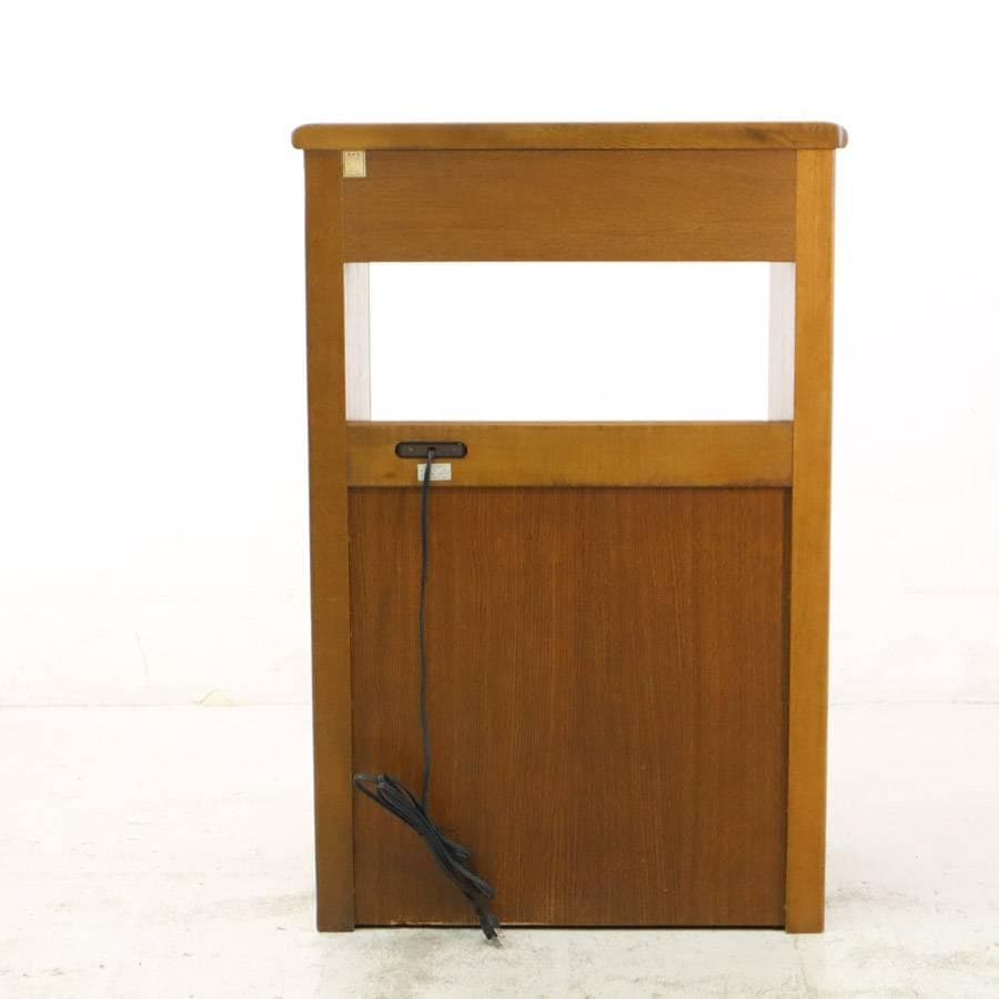 浜本工芸 No.1100 ファックス台A 電話台 コンセント付き ナラ無垢材