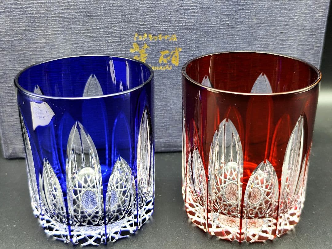 定価77000円？美品 江戸切子 華硝 ロックグラス（切子、江戸切子、薩摩切子）