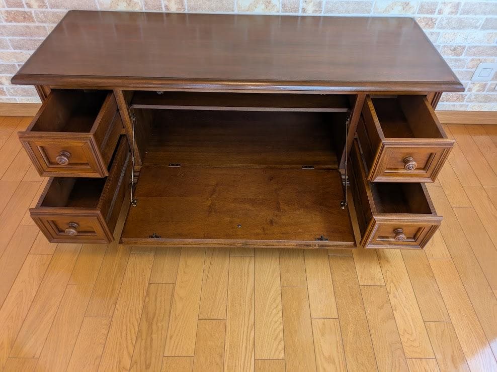 サイドボード　テレビ台　キャビネット　イタリア製　象嵌 アンティーク家具