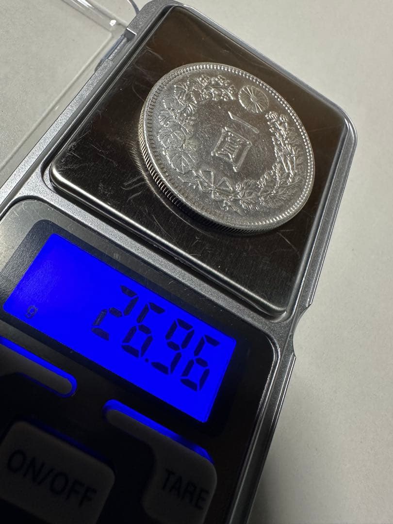 【本物保証】　極美品　トーン　一圓銀貨　明治36年銘　26.96g