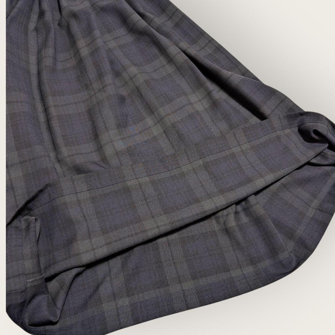 トラディショナルウェザーウェア　ギャザードボリュームキュロットパンツ　チェック