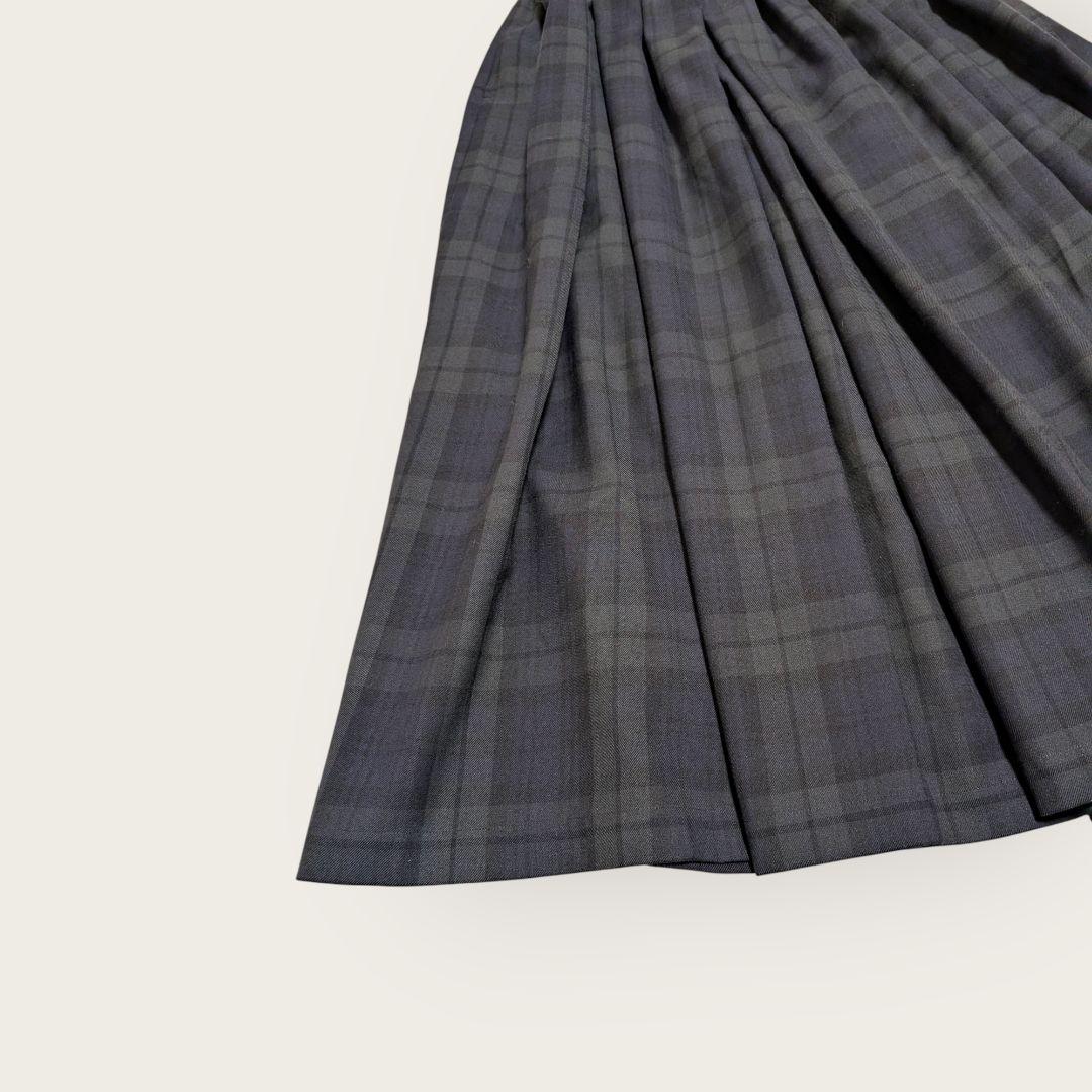トラディショナルウェザーウェア　ギャザードボリュームキュロットパンツ　チェック