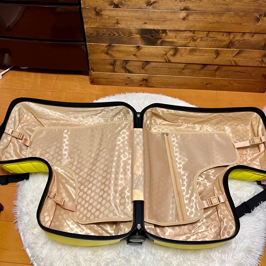 【乗れるキャリーケース】キッズトラベル スーツケース イエロー Mサイズ