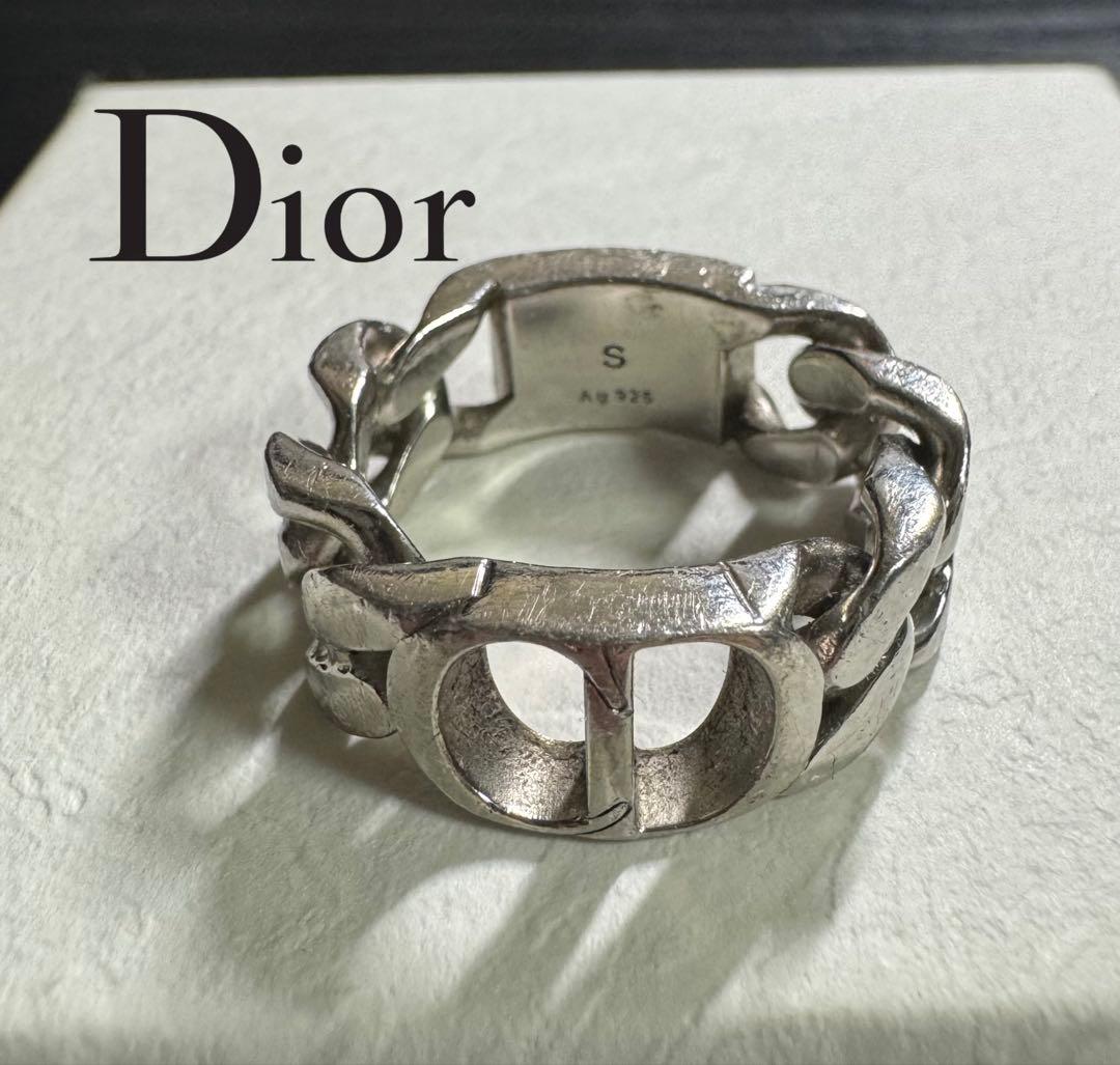 Dior チェーンリング シルバー925 リング S ディオール CD アイコン
