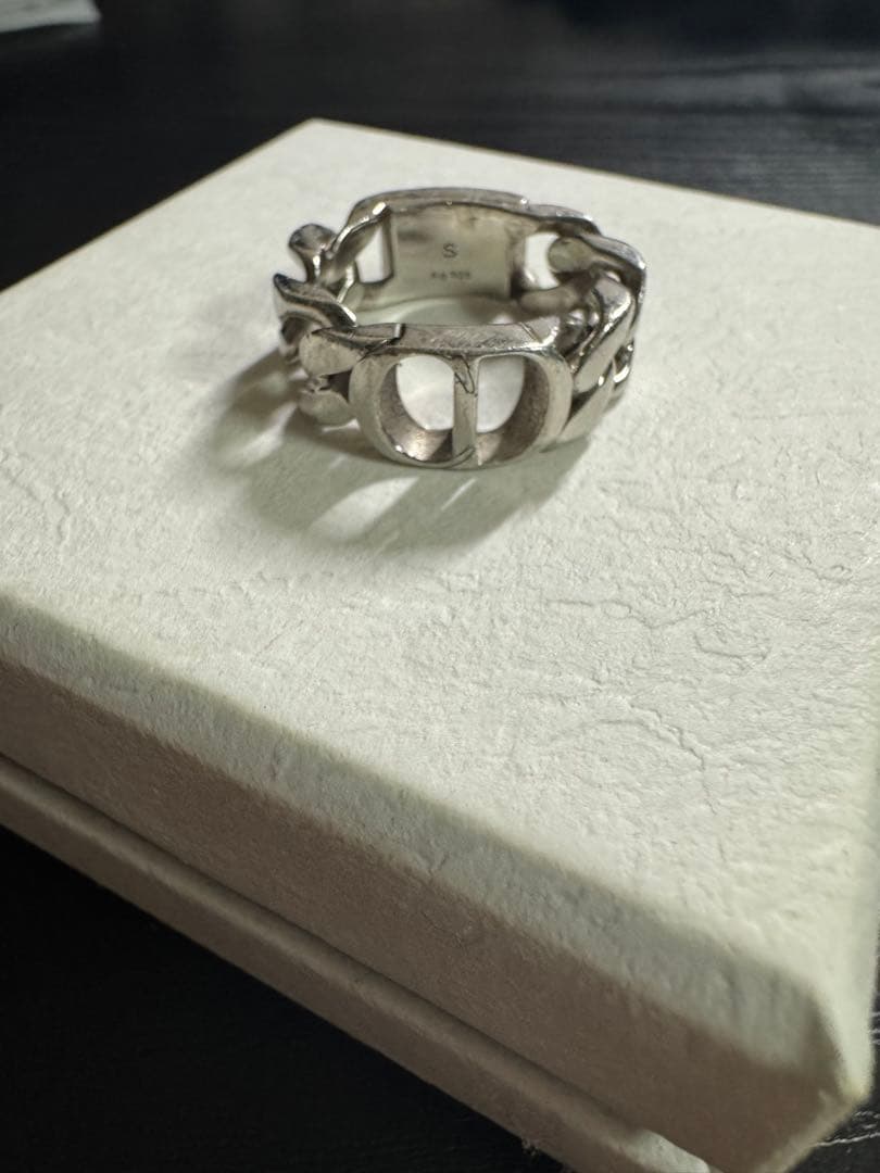 Dior チェーンリング シルバー925 リング S ディオール CD アイコン