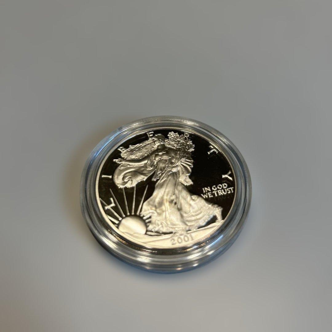 2001年プルーフアメリカンシルバーイーグル1ドル .999シルバー