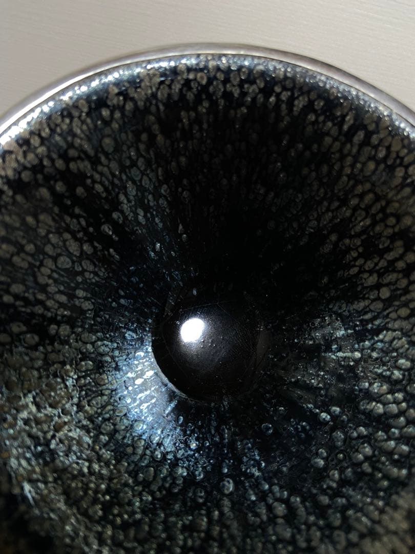 中国古美術　宋時代　油滴天目茶碗　箱付