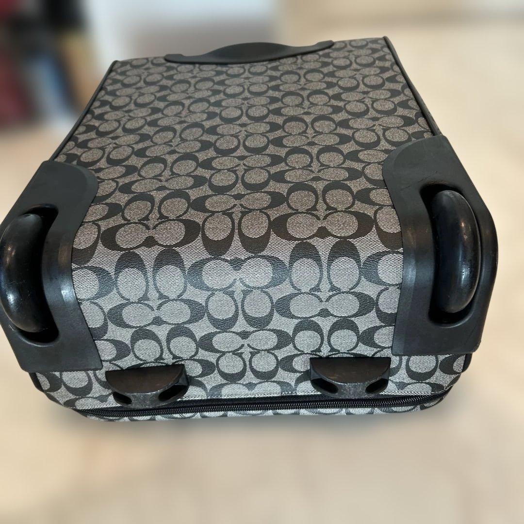 超美品　COACH モノグラム キャリーケース グレー/ブラック