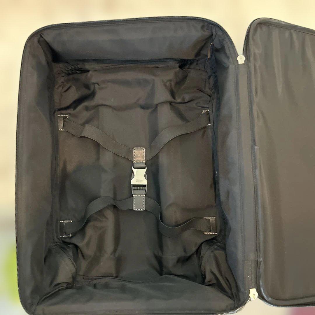 超美品　COACH モノグラム キャリーケース グレー/ブラック