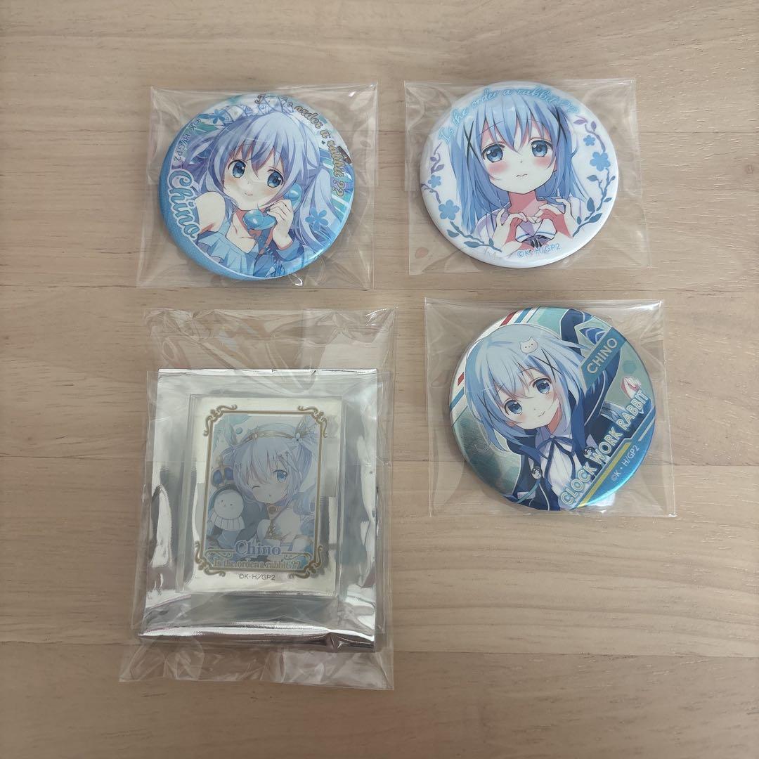 ご注文はうさぎですか？ チノ 缶バッチ アクリルブロック 〈ハートポーズ〉