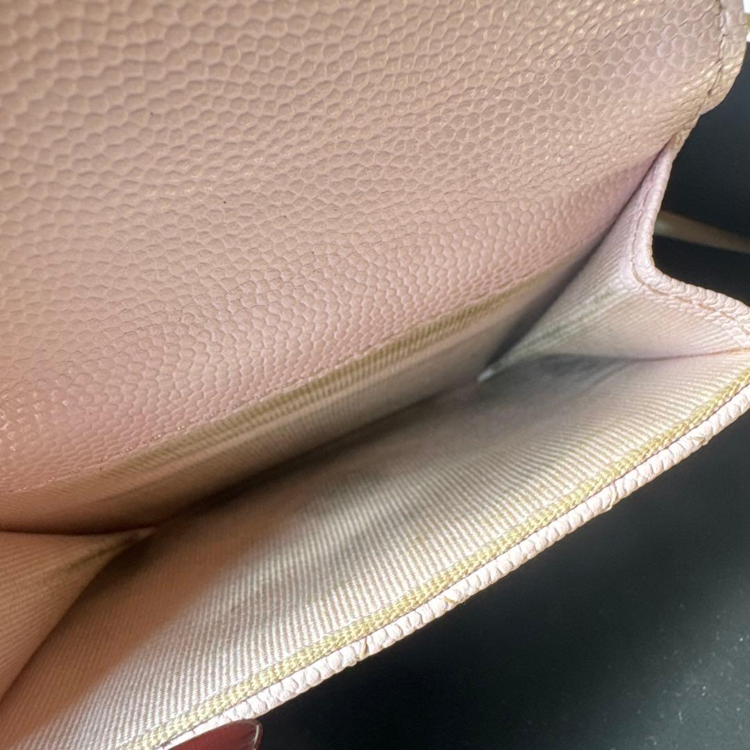 CHANEL ピンク キルティング 三つ折り財布
