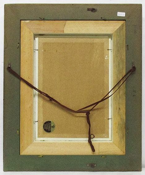 鵜飼幸雄　タイトル「オランダの女」　F4号　油彩」額装