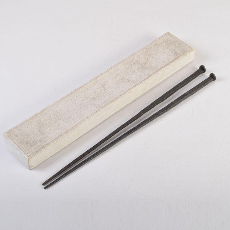 茶道具　備前長船俊光(今泉俊光)作　古鉄　火箸　N　9173