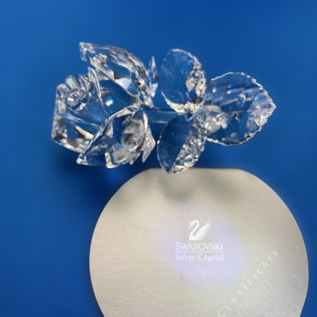 SWAROVSKI スワロフスキー　クリスタルローズ 証明書付き　薔薇(384)