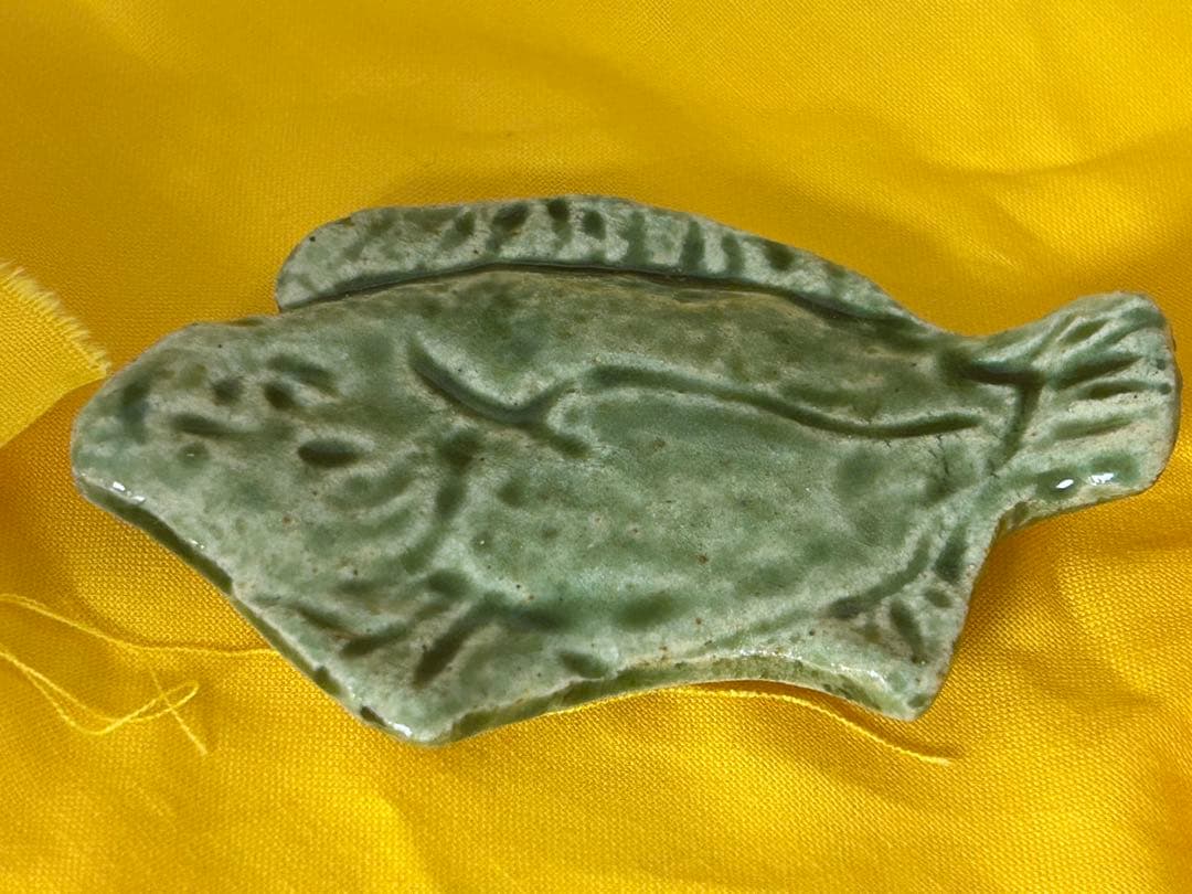 旧家初出し 真作保証 文化勲章 中川一政 車木窯 箸置き 陶工 古美術 時代物