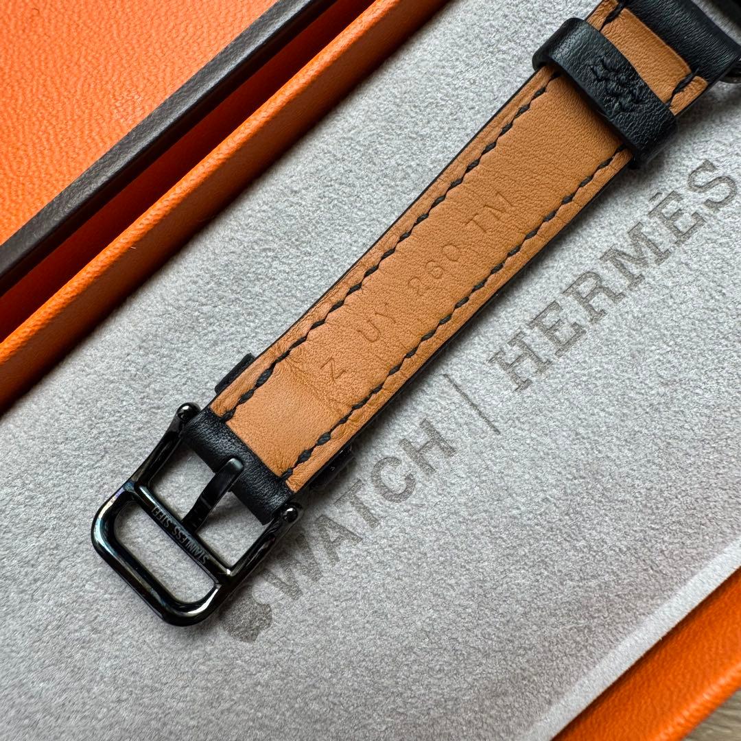 2508 Apple Watch エルメス　ブラック　ドゥブルトゥール　二重