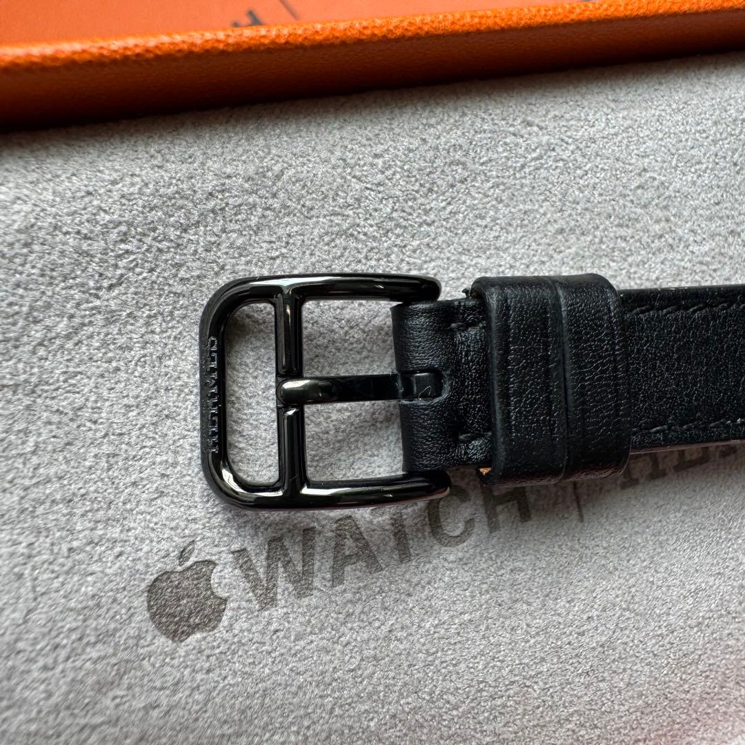 2508 Apple Watch エルメス　ブラック　ドゥブルトゥール　二重