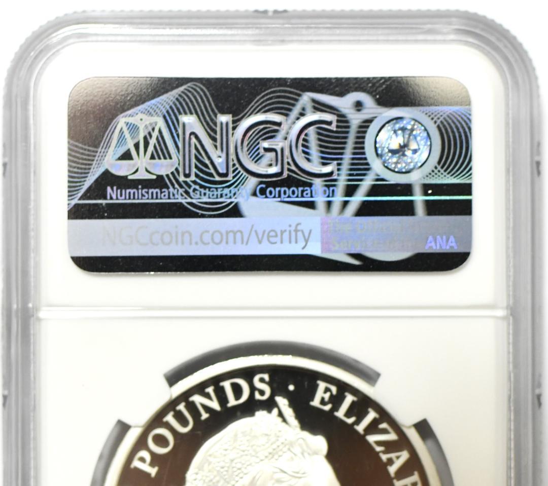 【銀貨】最高鑑定PF70UC　英ロイヤルミント・イングランドのライオンFDOI