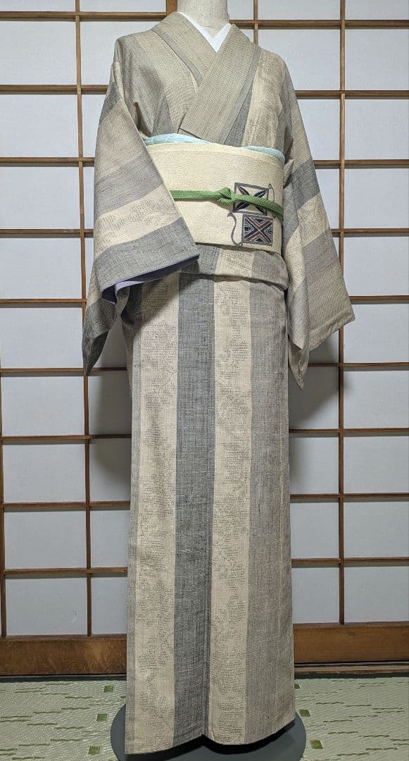 美品 結城紬 丈161 裄67.5 証紙あり ガード加工あり