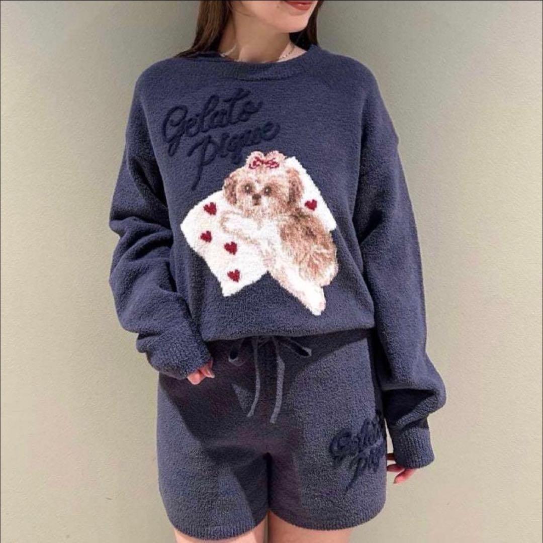 ジェラートピケ♡シーズージャガードプルオーバー＆ベビモコショートパンツセット