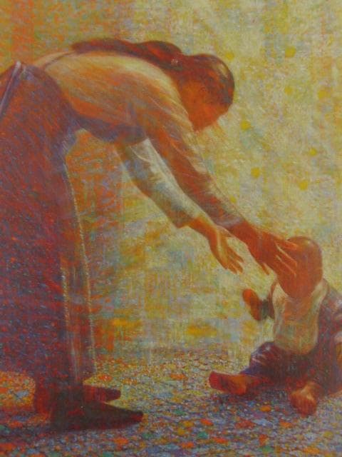 熊谷有展、【育】、希少な限定額装用画集画、新品高級額 額装付、状態良好