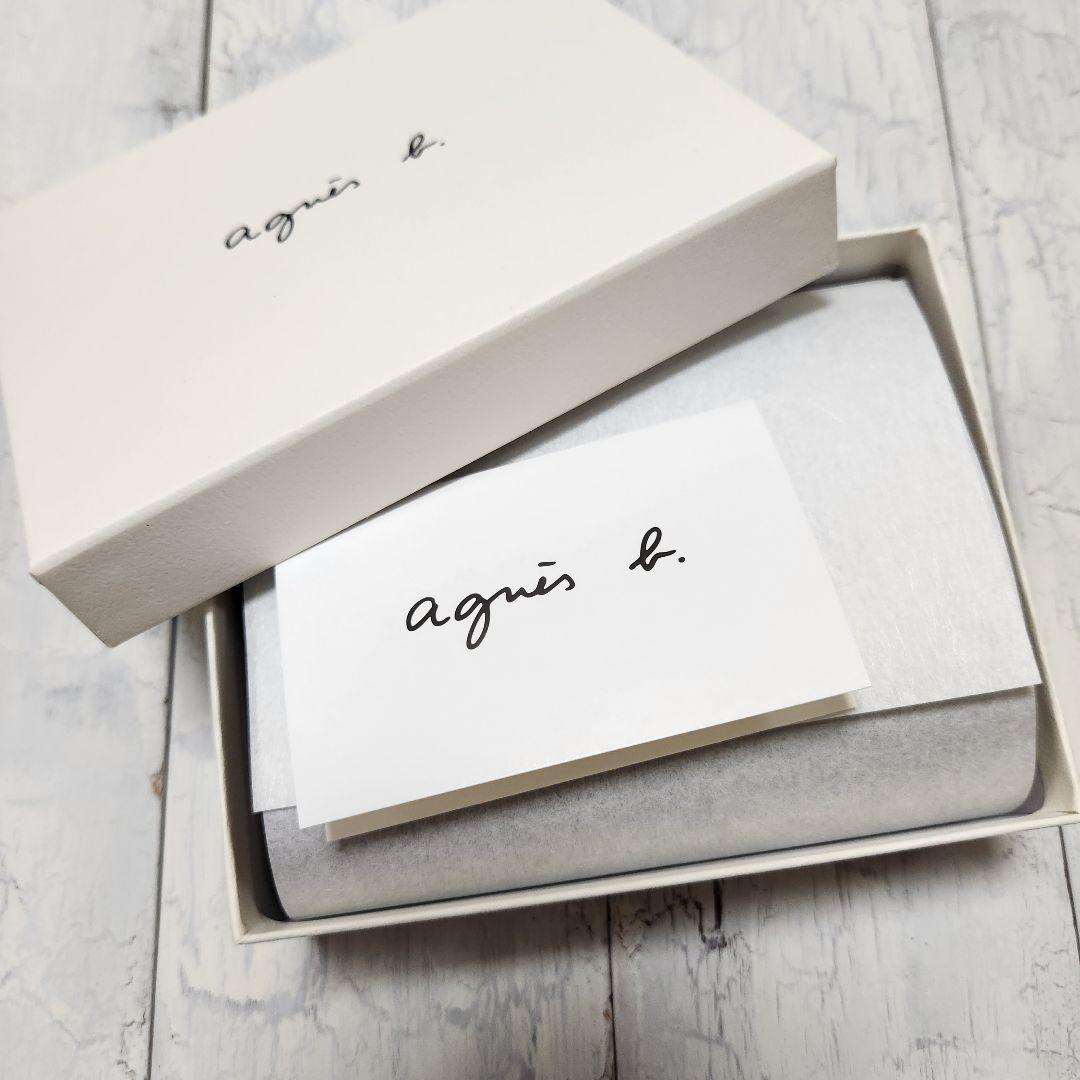 アニエスベー　二つ折り財布 ダークブラウン/ピンク　美品