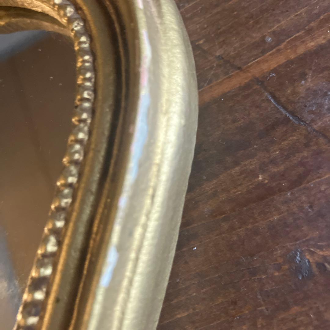 フランスアンティークゴールドフレームミラー　フランスアンティーク鏡　壁掛け
