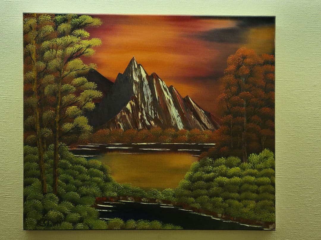 絵画 Mountain glow