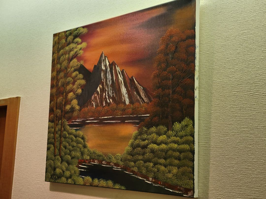 絵画 Mountain glow