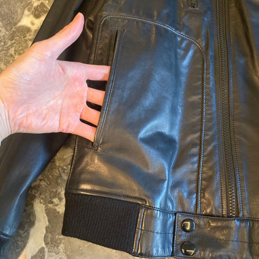 14ss UNDERCOVERISM アンダーカバー リブ レザー ライダース