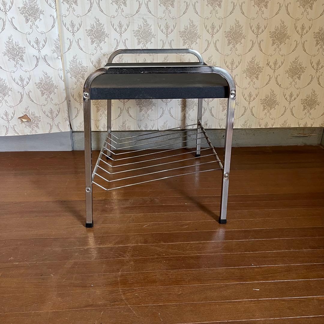 【アンティーク】昭和レトロ アイアンフレーム サイドテーブル 古道具 古民家