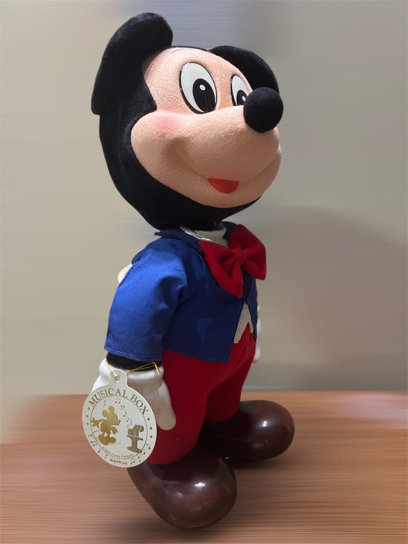 【デッドストック】昭和レトロSANKYO 首振りミッキーマウス オルゴール