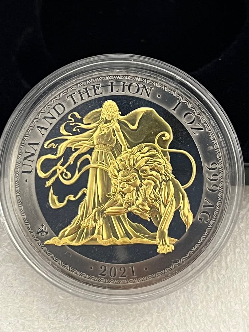 2021　セントヘレナ 　ウナとライオン 　ゴールドブラックエンパイア　 